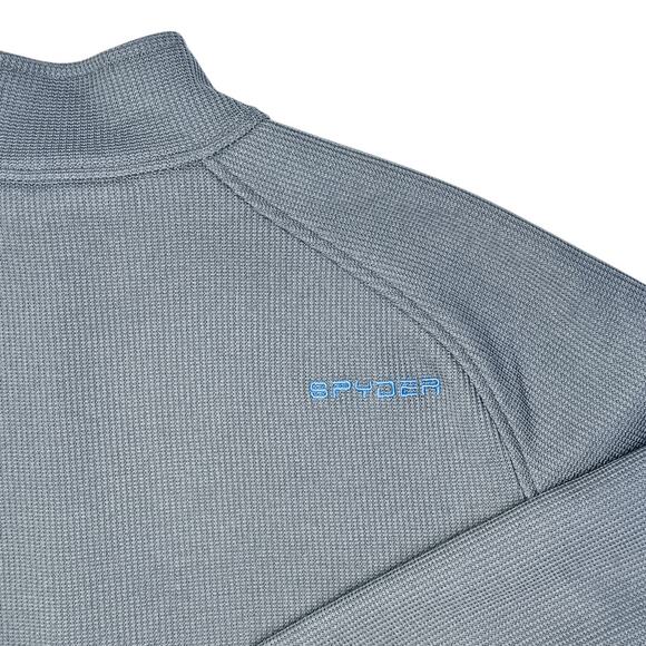 Spyder Men's XL Gray/Black 1/2 Zip Pullover Sweater - Picture 6 of 8